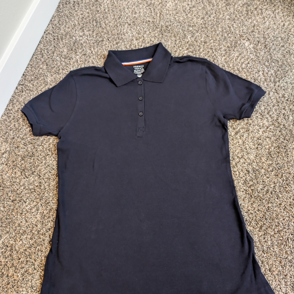 French Toast Navy Blue Short-Sleeve Polo